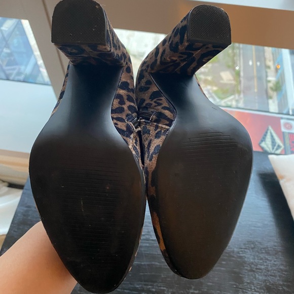 Steve Madden Leopard Velvet Mid-Calf Boots 5.5 - Picture 4 of 4